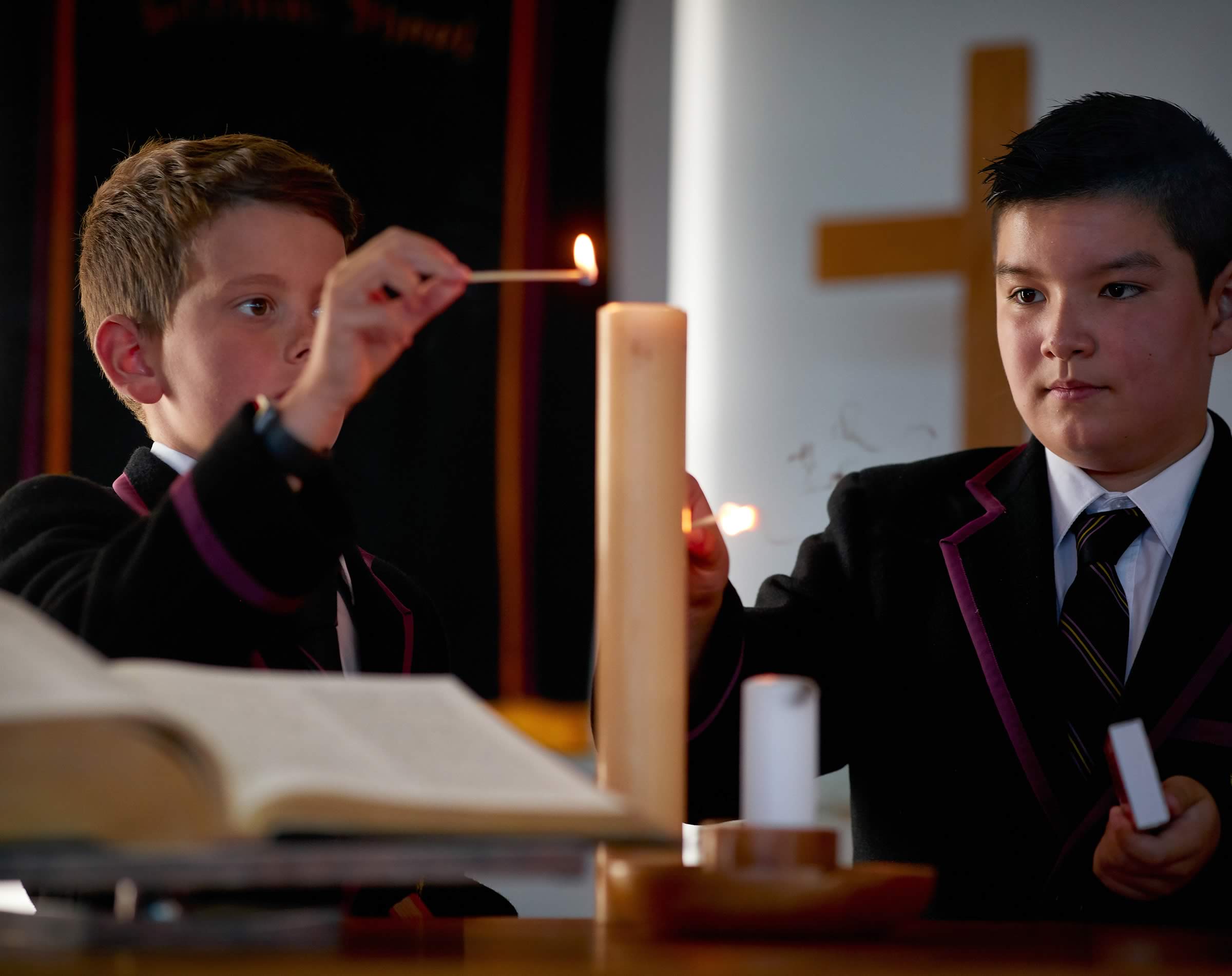 Junior School students in the Chapel of St Thomas. Image: Joshua Lamont.